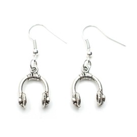 Headphone Earrings Miniblings Headphones DJ Music Band Speaker Silver