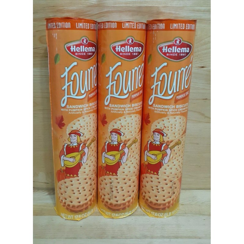 Hellema 3 TUBES: HELLEMA Tourre Pumpkin Spice Cream Filled Sandwich