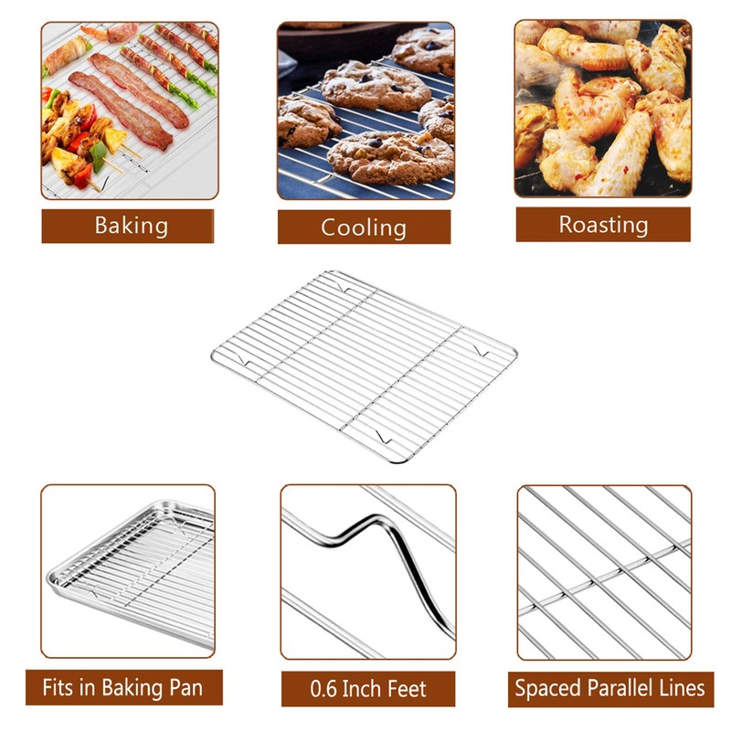P&P CHEF 14" Roaster Roasting Pan with Baking Rack and
