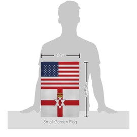 Americana Home & Garden Ireland Northern US Friendship Garden Flag-Set with Stand Regional Nation International World Country Particular Area House Banner Small Yard Gift Double-Sided, Made in USA