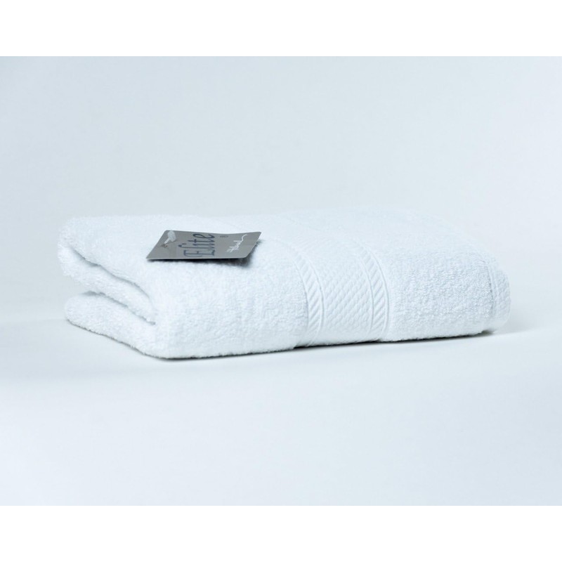 Hilasal Toalla de Baño Linea Elite, Color Blanco 100% algodón