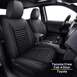 Unbranded Car Seat Covers 5-Seat Protector PU Leather For Toyota Tacoma Crew Cab 2024-2026