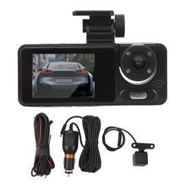 1080P Dash Cam with Triple Lens 2 Inch IPS Display Night Vision Rotatable Car Dashboard Camera Parking Monitor Motion Detection
