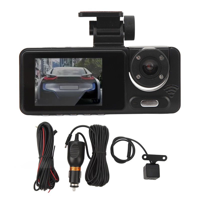 1080P Dash Cam with Triple Lens 2 Inch IPS Display