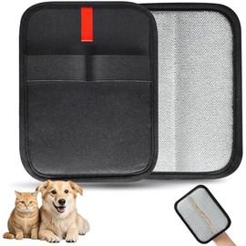 AOJEE Pet Hair Removal Mitts, 4 Pack, Reusable Static Fur Remover for Cats & Dogs, Furniture, Car Seats with Storage Loop