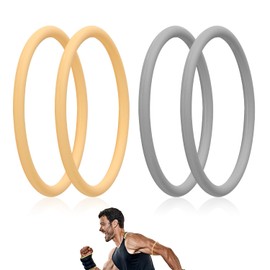 lasuroa 4pcs Patellar Tendon Support Strap, Silicone Patellar Knee Band Flexible Patella Knee Strap Reusable Patellar Tendon Knee Ring Brace for Basketball Running Soccer Hiking Jumpers | lasuroa