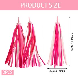 Nzexlyva Bicycle Tassel Ribbon Bike Streamers, Colorful Handlebar Bicycle Grips Tassel, Bike Grips Tassels Ribbons Kids bike Accessories, Children Scooter Streamers Easy Attach to Bike's Handlebars