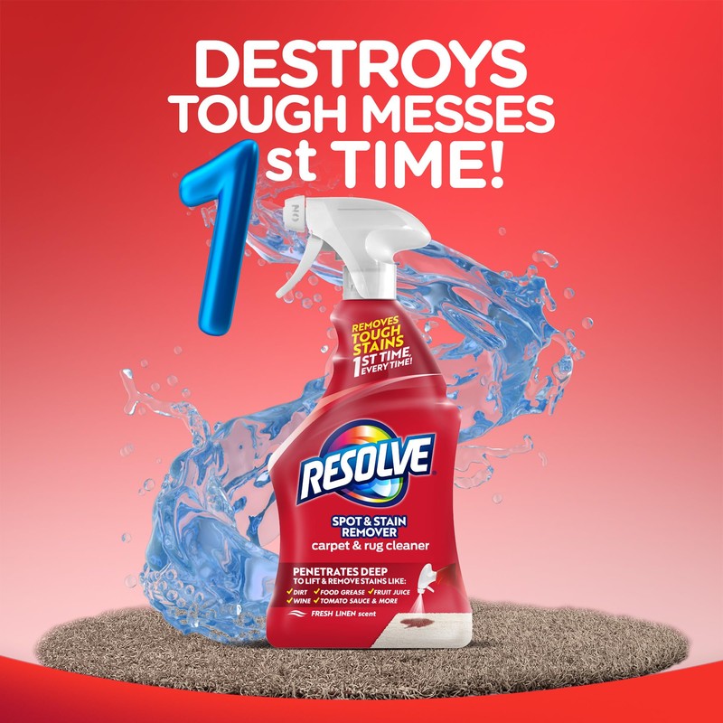 Resolve Carpet and Rug Cleaner Spray, Spot & Stain Remover,