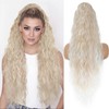 HYYLFS Claw Clip in Ponytail Extension 30 Inch Long Wave