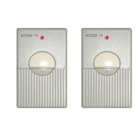 EMS (2 Pack) Garage Door Clicker Transmitter Gate Remote, 10-Pin Digit, Visor Clip