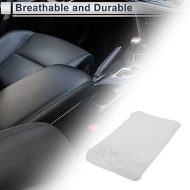 REPAIROCK Universal Center Console Cover Car Armrest Cover Middle Console Cover Lid for Most Vehicle SUV Car Sedan 15.75"x9.84"x0.79" White Faux Plush