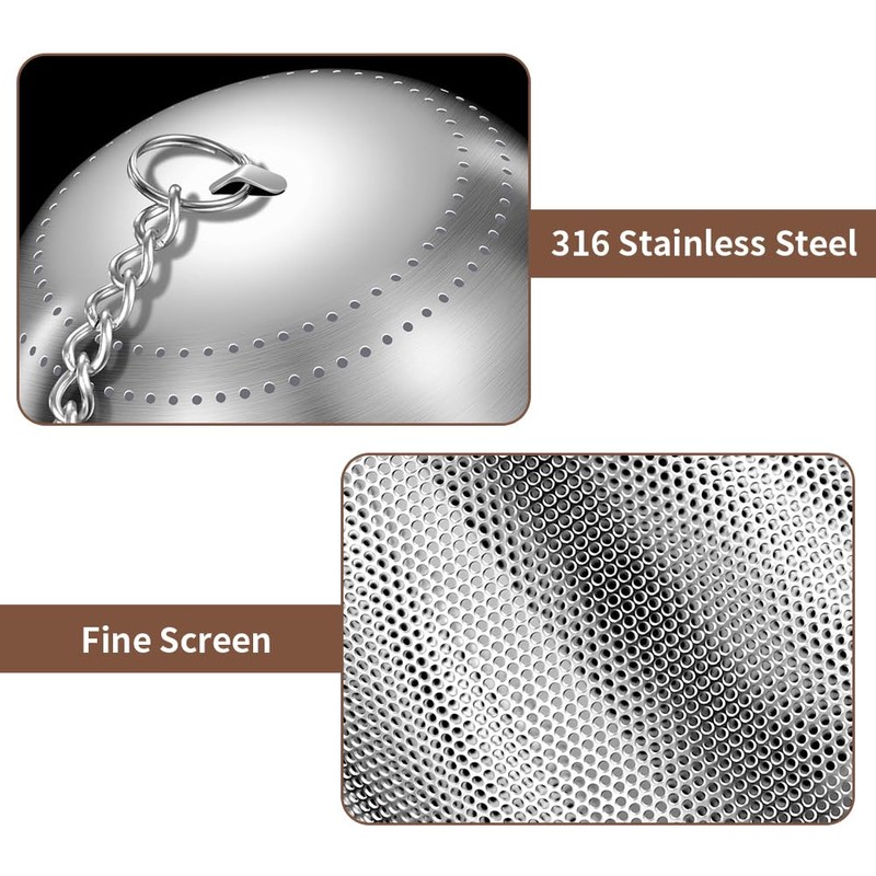Tea Infusers for Loose Tea, 2Pcs 316 Stainless Steel Mesh