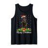 Xmas Lighting Decor Santa Labrador Retriever Dog Christmas Tank Top