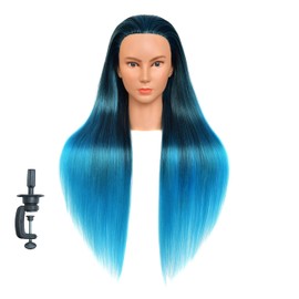 HairZtar 30" Synthetic Fiber Mannequin Head (Long and Thick) Hairdresser Training Head Manikin Cosmetology Head ZZZ-1SA92070