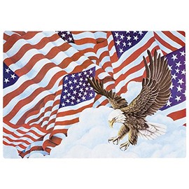 American Flag and Eagle Paper Placemats - 9.75in. X 14in. (25)