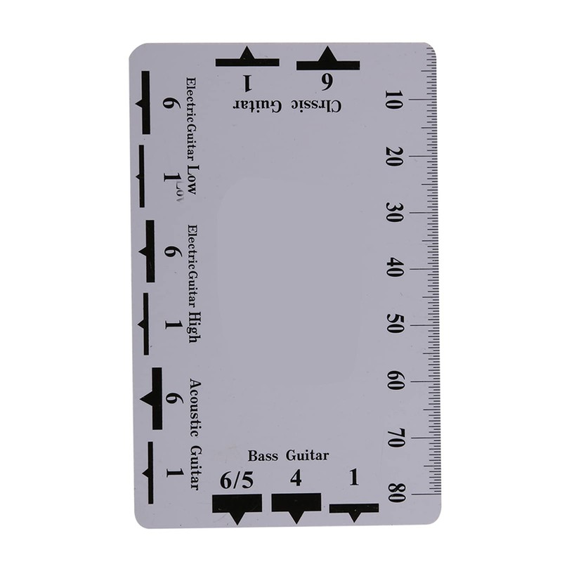 Guitar String Action Gauge Ruler, 2Pcs Double Sided Guitar Fingerboard