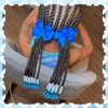 NAISKA 60Pcs White Blue Hair Barrettes Acrylic Hair Beads for