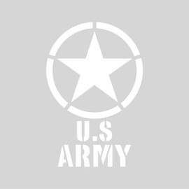 [KAIMIRU STORE] US ARMY Army Military Camouflage Star Star Jeep Jimny 4WD Van Universal Car Sticker Outdoor Stencil (k_141 White Star)