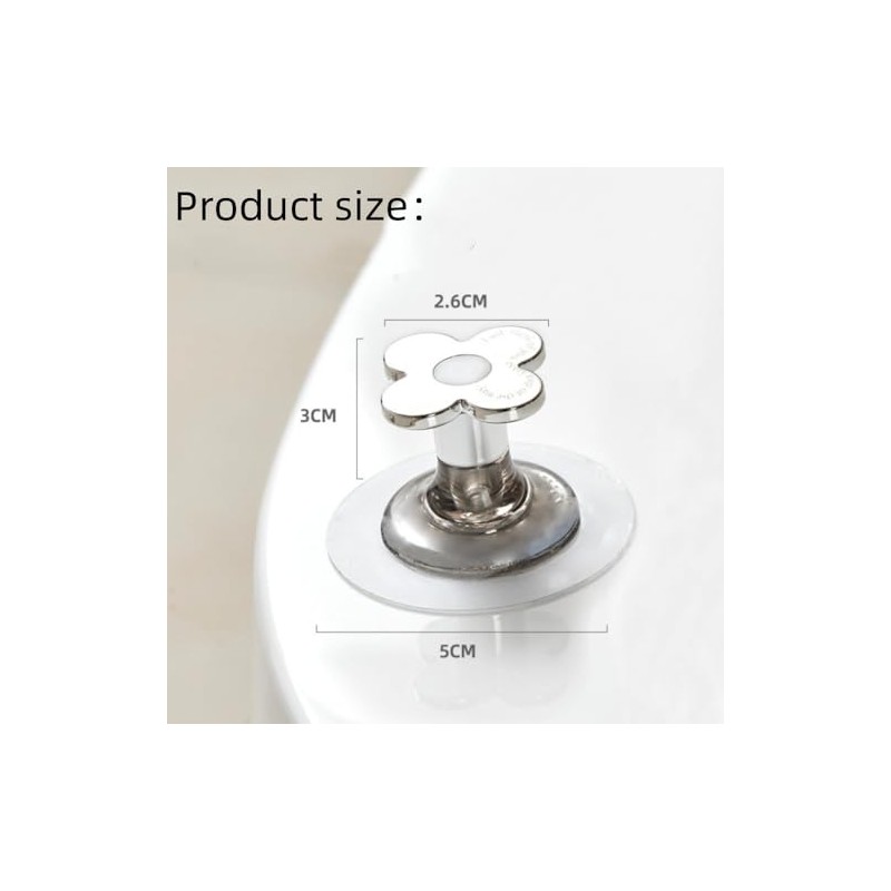 DACUAN 2PCS Toilet Push Button Flush Replacement,Flower Shape Toilet Press