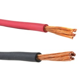 #6 Gauge AWG - Flex-A-Prene® - Welding/Battery Cable - Black & Red - 600 V - Made in USA (20 FEET OF EACH COLOR)