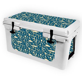 MightySkins (Cooler Not Included) Skin Compatible with RTIC 45 Cooler (2017 Model) - Deco Fish | Protective, Durable, and Unique Vinyl Decal wrap Cover | Easy to Apply | Made in The USA