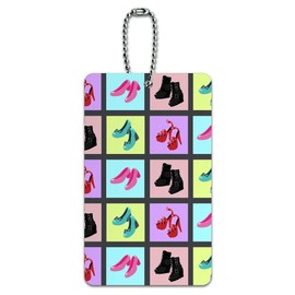 Cute Shoes Pattern Heels Boots Wedges Maryjanes Set Luggage Card Carry-On ID Tag