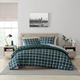 Nautica - Twin Duvet Cover Set, Soft Reversible Microfiber Bedding with Matching Sham, Plaid Home Decor for All Seasons (Northsail Plaid Navy, Twin)