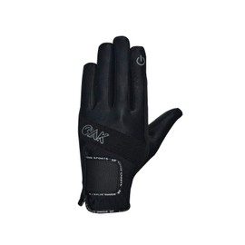 AK Embossed Champion Grip Horse Riding Gloves along the Touch Feature (Black, M)