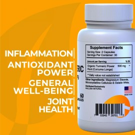 HALLUSA NATURAL TURMERIC CURCUMIN - Natural Anti-Inflammatory Support - Joint Health - 60 Caps