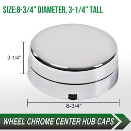 VRracing 2PCS Wheel Center Caps Compatible with 2003-2017 Dodge Ram 3500 1-Ton Dually Wheel Chrome Center Hub Caps Pair