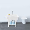 Laundry Sink,Freestanding Plastic Laundry Sink with Washboard,Utility Sink with Hot
