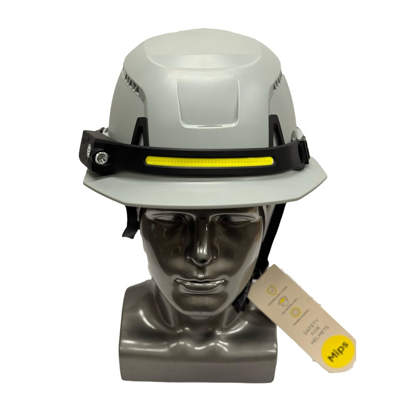 TPR Industrial Universial Hard Hat Headlamp, USB-C Rechargeable, LED Headlamp,
