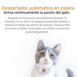 Juguete láser automático para Gatos, Juguetes láser mejorados, Modos Intermitente y Continuo, Carga USB Tipo C. Ejercicio de Mascotas.Regalos para Ama