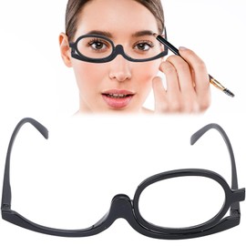 FEXPDL Make Up Glasses, Magnifying Makeup Glasses With Flip-Down Single Lens, Makeup Glasses Flip Up Lens Uk Only, Make Up Glasses Flip 2.50, Makeup Glasses,Magnifying Cosmetic Readers(+2.50)