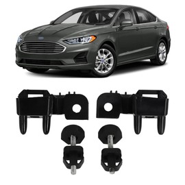 Car Hood Bumper Stopper & Headlight Lamp Mount Bracket Set Right Left Side for 2013-2020 Ford Fusion, Mustang, Expedition, Lincoln MKZ DS73-16K808-AA DS7Z16758D DS7Z16758C (4Pcs/Set)