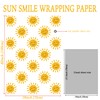 SaringSwoon Smiley Sun Wrapping Paper for Kids Adults - Bright