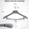 DEDU Suit Hangers for Men 20 Pack, Grey Coat Hangers