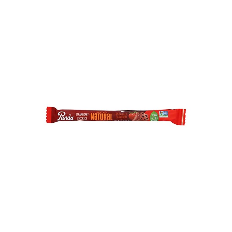 Panda Natural Strawberry Licorice Stick, Vegan, Fat Free, Kosher, Non-GMO,