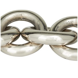 Deco 79 Aluminum Metal Chain Decorative Sculpture Home Decor Statue, Accent Figurine 16" x 6" x 3", Silver