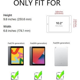 Clear Case for Pad 9th Generation 2021 / 8th Generation 2020/ 7th Generation 2019 10.2", Slim Soft Lightweight Transparent TPU Back Cover for Pad 9/8/7 10.2 inch