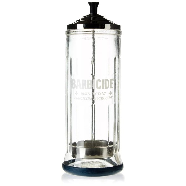 Barbicide Clear Acrylic Nail Polish Jar for Salons Unbreakable Disinfecting