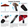 Tkerolk Patio Umbrella Replacement Parts, Outdoor Umbrella Pole Replacement Push-Button