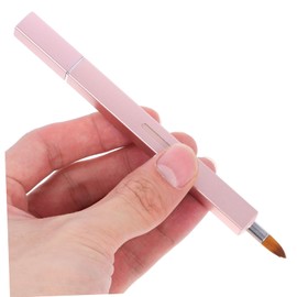Beavorty 2-in-1 Lip Brush Retractable Lipstick Lip Gloss Applicator Soft Bristles Travel-size for On-the-go Touch-ups