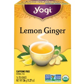 Yogi Tea - Lemon Ginger Tea (3 Pack) - Caffeine Free Organic Herbal Tea - 48 Tea Bags