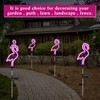 Retisee 6 Pcs Flamingo Solar Stake Lights Pink Flamingo Outdoor