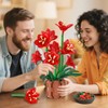PLAXSOON Amaryllis Flowers Bonsai Building Set, Botanical Collection Building Block,