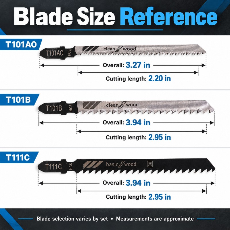 T-Shank Jigsaw Blades for Wood, Metal & Plastic Cutting –