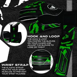 WESTWOOD FOX Goalkeeper Gloves,Finger Protection Soccer Goalie Gloves for Kids,Youth,Adults,Heavy Grip Palm with Dumbo latex 4+3 mm,Wrist Support (BLACK-GREEN, Size 3 suitable for 4 to 5 Years old)