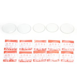 Haofy Lente de Cristal de Reloj Mineral Compacto 15 Piezas Superficie Convexa Tapa de Taza Medidora de Parte Posterior Plana para Accesorios de Reloj