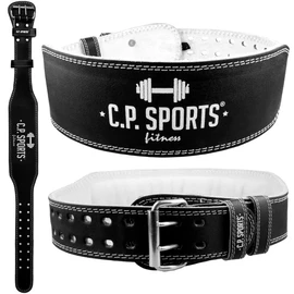C.P.Sports Weight Lifting Belt for Women | Lady Fitness Belt Training Belt for Weight Lifting Fitness Gym | Genuine Leather Padded Ergonomic for Women | Black - Large